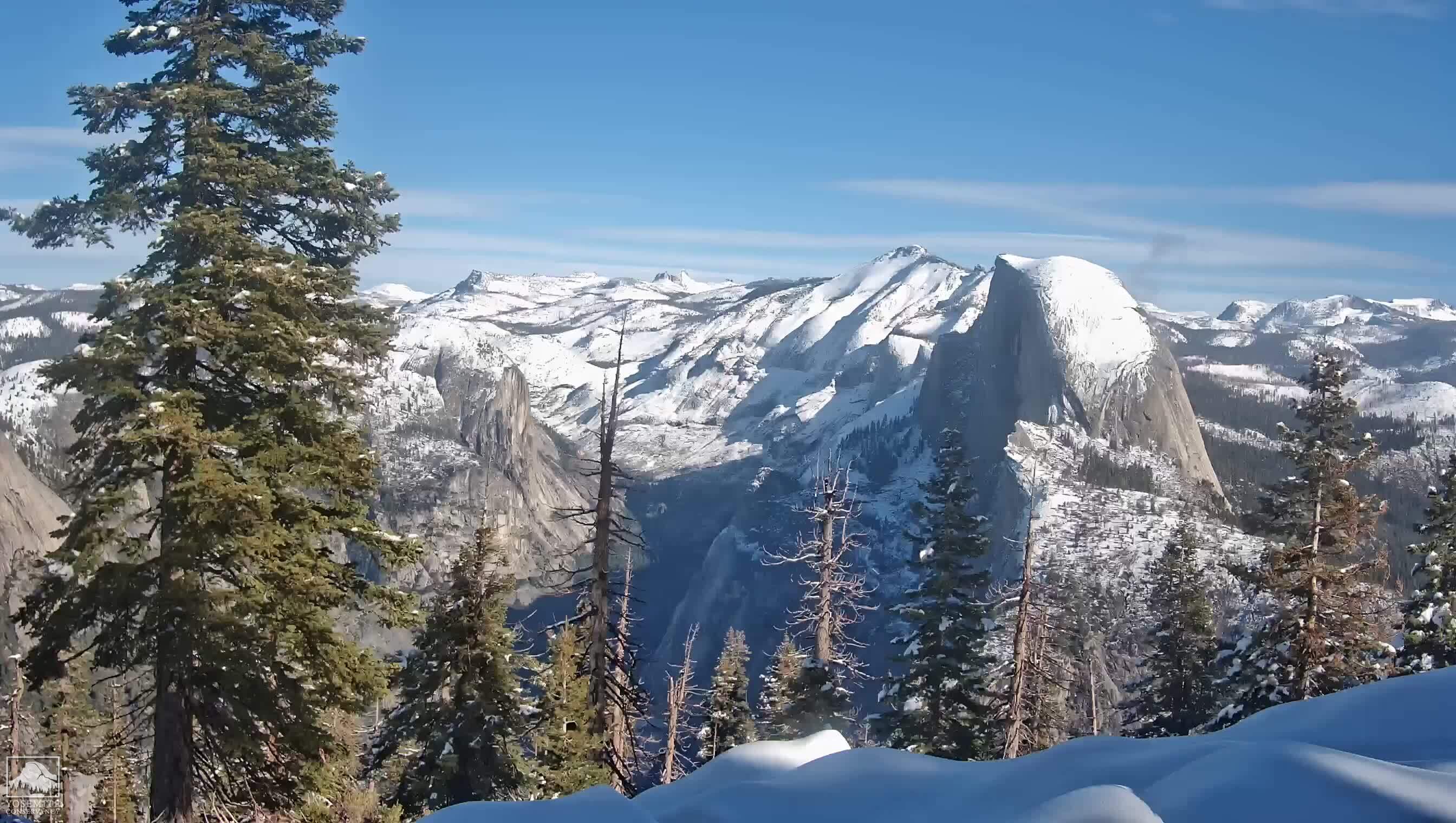 Yosemite Nat'l Park 
(View Looking at Half Dome from Glacier Point.)