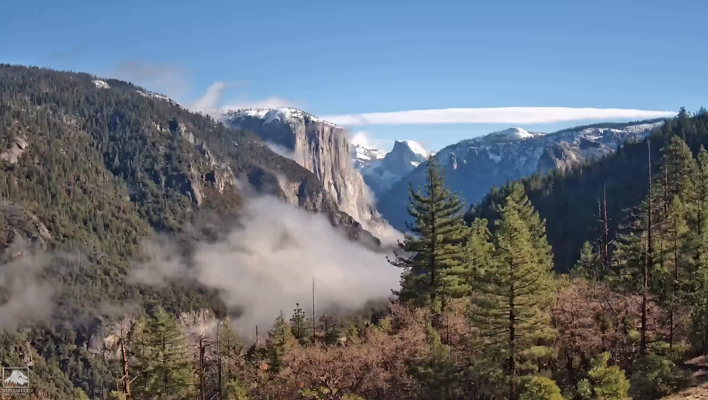 El Capitan and
              Half Dome